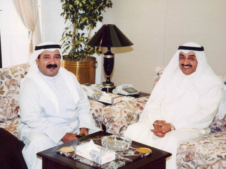 With the Honourable Jassem Mohammed al-Kharafi, Speaker of the Kuwait National Assembly