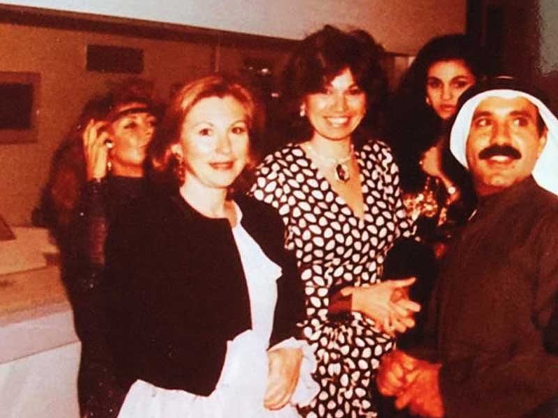 Shown in the photo at the opening of DAI in 1983 Sheikh Nasser, to his right (in the black and white polka dot dress) is Princess Esra Jah, a lifetime friend whom Nasser used to call “ Abla”, the Turkish word for sister. To the right of Princess Esra is Helen Philon, a scholar and a friend of Nasser and Hussa.