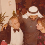 Nasser with Met curator Marilyn Jenkins-Madina and her husband Ma’an Madina at the Kuwait National Museum opening in 1983